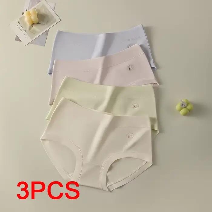 Ensemble de culottes triangulaires, culottes taille haute, slips en coton pour femmes, Lingerie Sexy, sous-vêtements sans couture, intimes de base