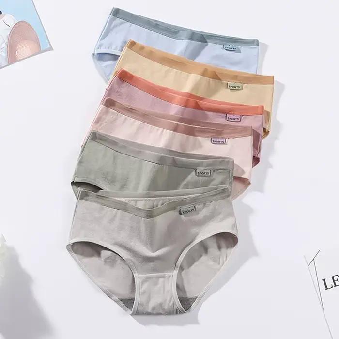 Culottes en coton pour femmes, sous-vêtements doux pour la peau, lingerie solide pour documents, slips mi-audiStudent, caleçons courts pour femmes, 3 pièces