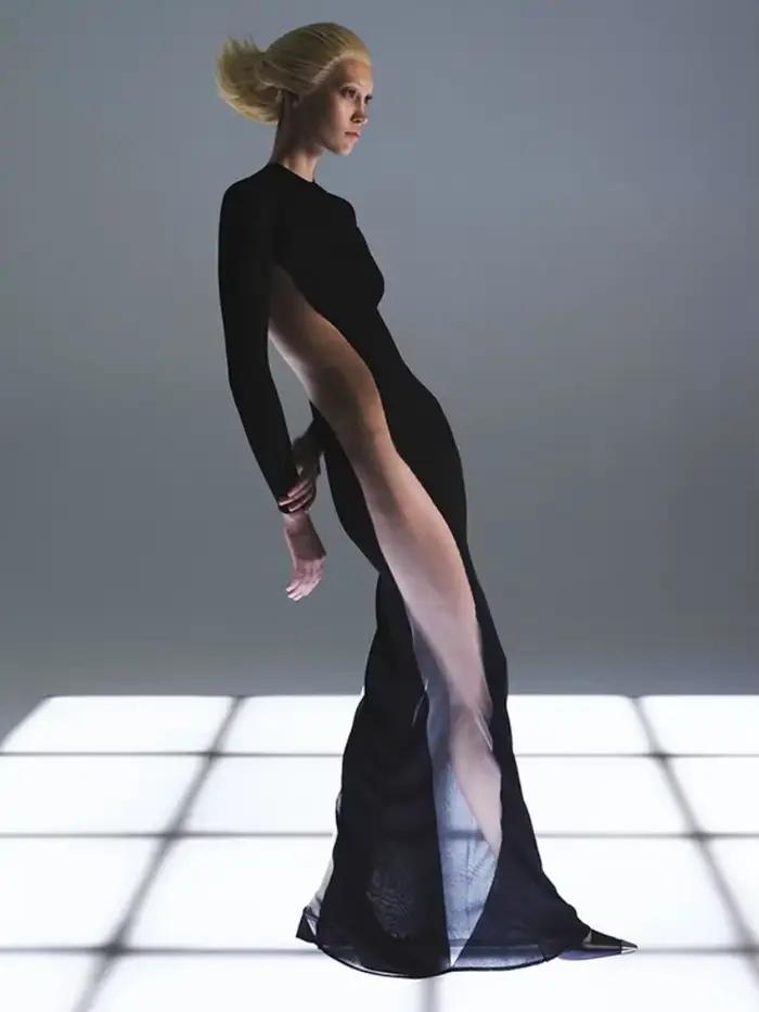 Robes Maxi noires pour femmes, robes transparentes sur le côté, élégantes éducatives, une pièce mince, robe de nuit sexy, tenue de club chaude