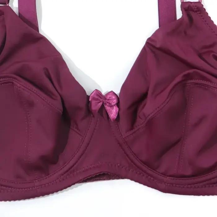 Beauwear-Soutien-gorge uni de grande taille avec fil pour femme, bralette non rembourrée pour gros seins, bonnet C D E F