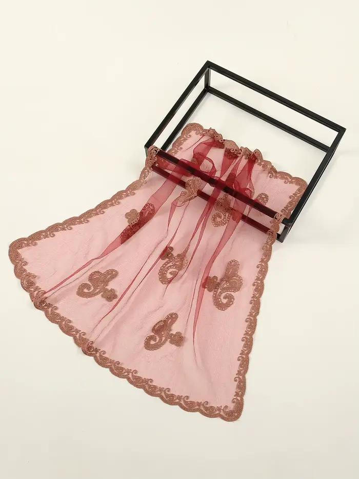 Dámsky vyšívaný čipkovaný paisley bandana štvorec