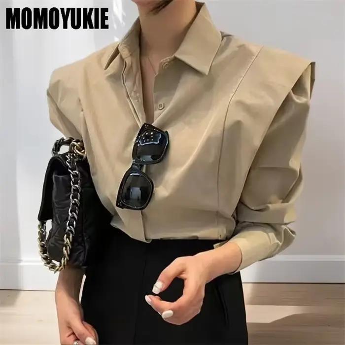 Blouse Vintage à Manches Longues en Polyester et Coton pour Femmes Occasions Spéciales Style High Street
