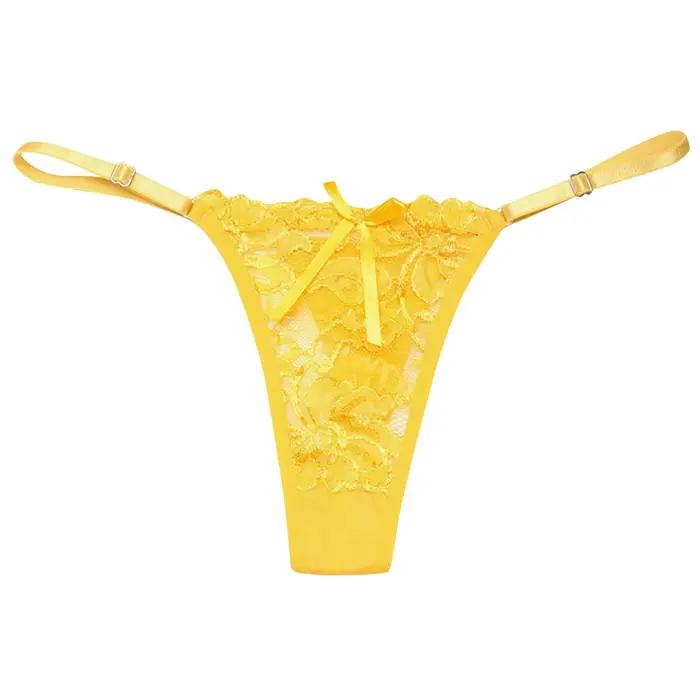 Dámske čipkované sexy nohavičky s výšivkou