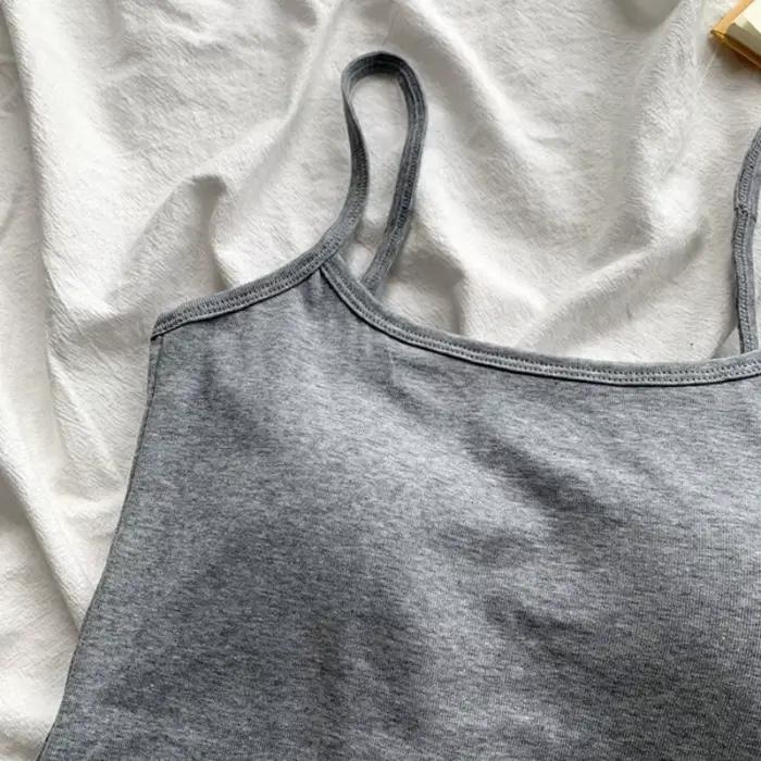 Haut sans manches avec soutien-gorge intégré, doublure de soutien-gorge, soutien-gorge sans manches