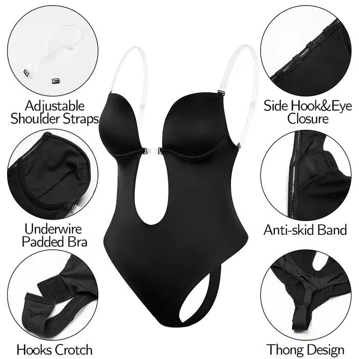 Sexy tvarovacie body pre ženy s hlbokým V výstrihom