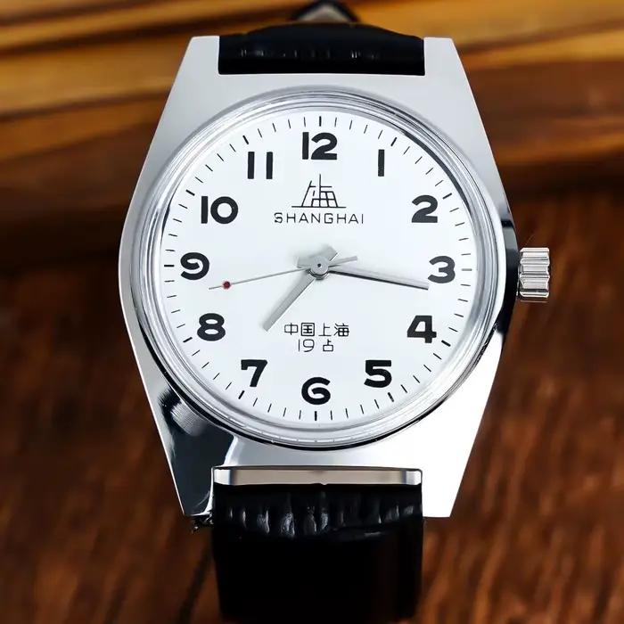 Hodinky Shanghai 7120 inšpirované vintage 36 mm - Mechanické náramkové