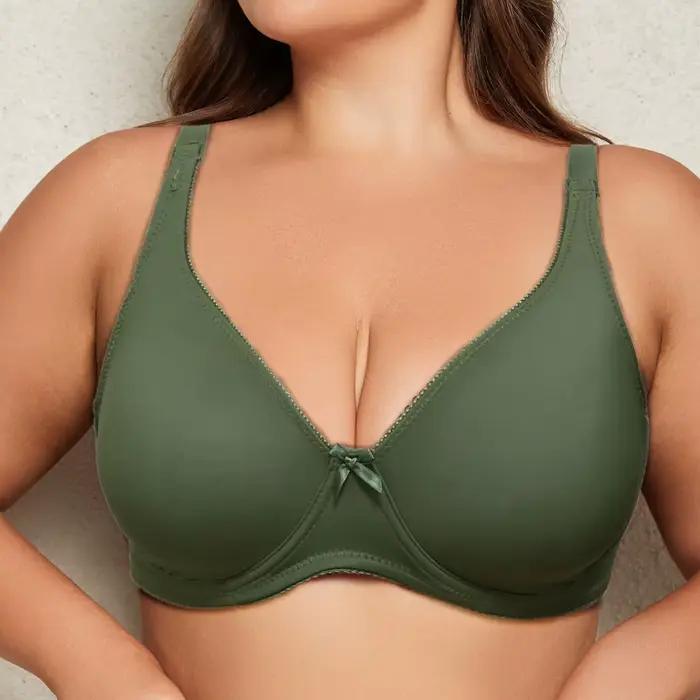BEAUWEAR podprsenka s kosticami pre veľké prsia žena hladká veľká veľkosť podprsenky pre ženy tenká spodná bielizeň bez podšívky 0XL-5XL