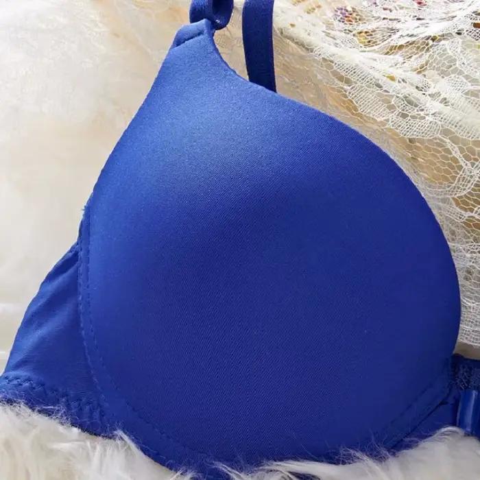 Soutiens-gorge push-up à bonnet fin pour femmes, fermeture à l'avant, sous-vêtements sexy, lingerie féminine, bralette à bretelles réglables