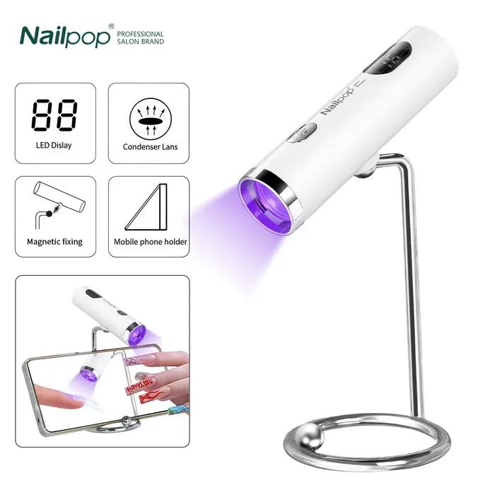 Nailpop UV svetlo so Stanp Mini lampou na nechty Prenosná Nabíjateľná Sušička nechtov Rýchle vytvrdzovanie