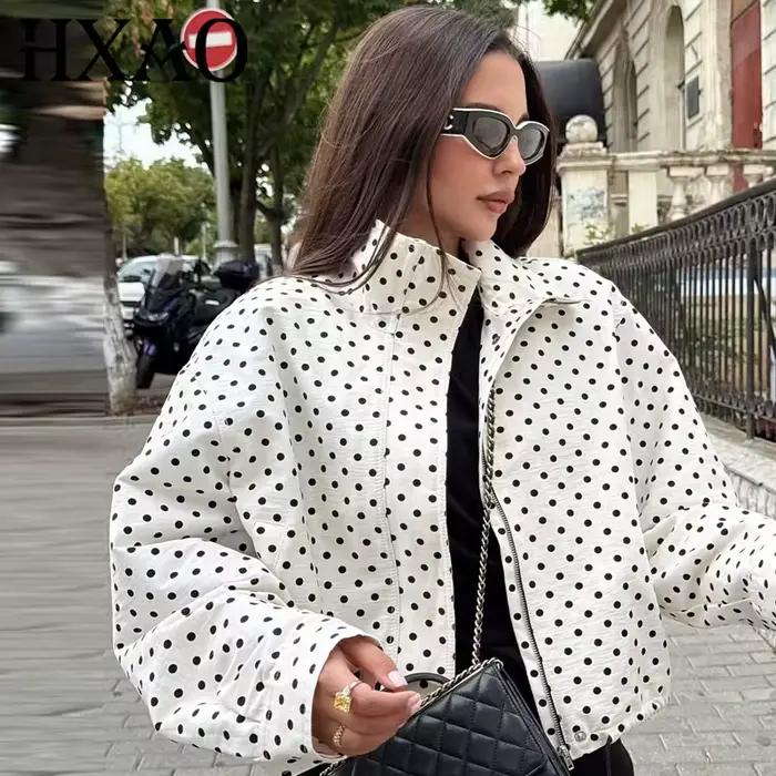 HXAO – Dámska bomber bunda s bodkami