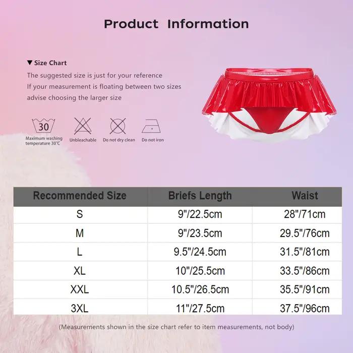 Culottes micro en similicuir PU effet mouillé pour femme, taille basse, à volants irréguliers, sous-vêtements brillants, lingerie de nuit, costume de rave
