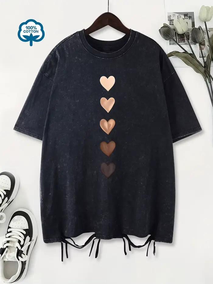 T-shirt oversized junior femme été 100% coton motifs fruits style plage ajustement ample ocassions spéciales