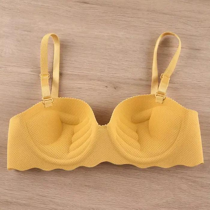 Bezšvová pohodlná a trendy podprsenka v cukríkovej farbe