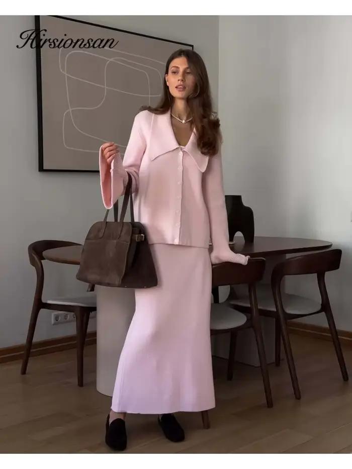 Hirsionsan Sexy jemný elegantný Vintage dámsky kostým 2-dielny