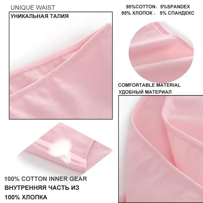 4 kusy bavlnené bezšvové nohavičky pre ženy