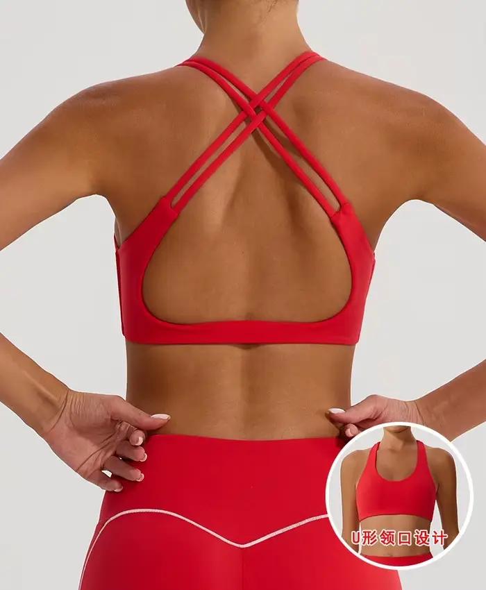 Sexy športová podprsenka s krížovým chrbtom pre ženy