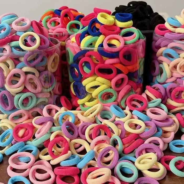 Základné farebné nylonové elastické gumičky do vlasov pre dievčatá