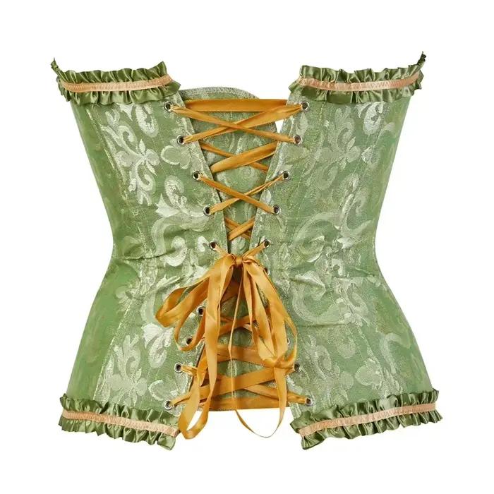 Bustiers et Corsets Sexy en dentelle florale, vêtements modelants pour femmes, Vintage, gothique, surbuste, Satin Jacquard