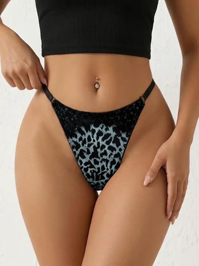 Sexy leopardová nohavička pre ženy s čipkou