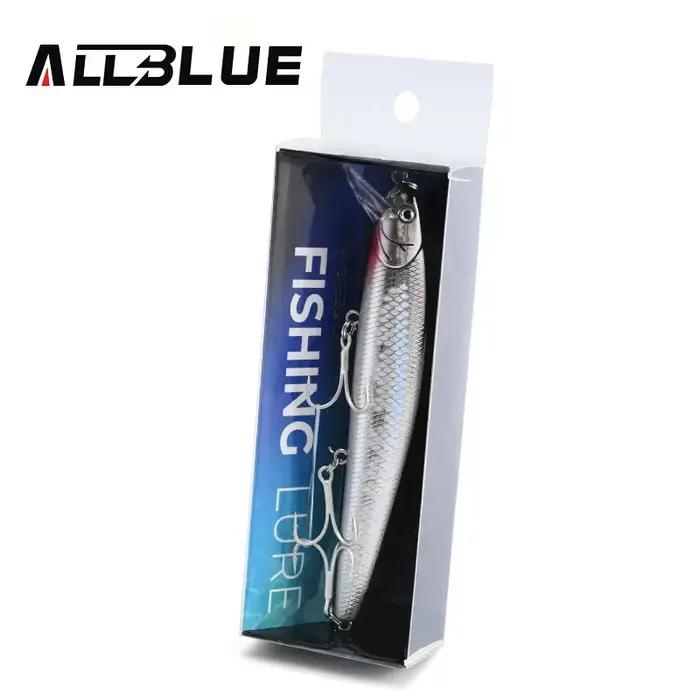 ALLBLUE-Leurre méné phosphorescent en plastique à suspension lente, appât ÉlwobJeff idéal pour la pêche au bar ou au brochet, 110mm, 5/8oz, 110