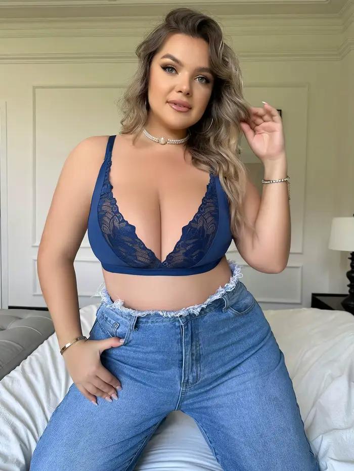 Soutien-gorge multicolore en dentelle ultra fine pour femmes, lingerie sexy sans anneau en acier, convient aux filles avec gros seins 2318