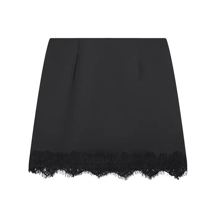 Femmes Mini jupe en dentelle Sexy a-ligne plissée taille haute jupe pour les femmes printemps été nouvelle jupe courte en dentelle