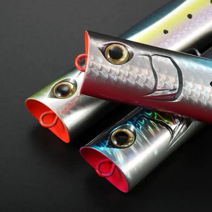 Leurre flottant JIGGING PRO Popper 190mm 60g Holographique pour la pêche en eau salée en surface pour thon GT