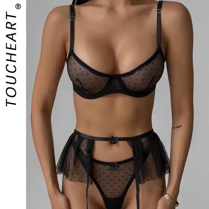 Krajkový sexy set pre ženy, podprsenka a nohavičky, korzet, 7.0, novinka