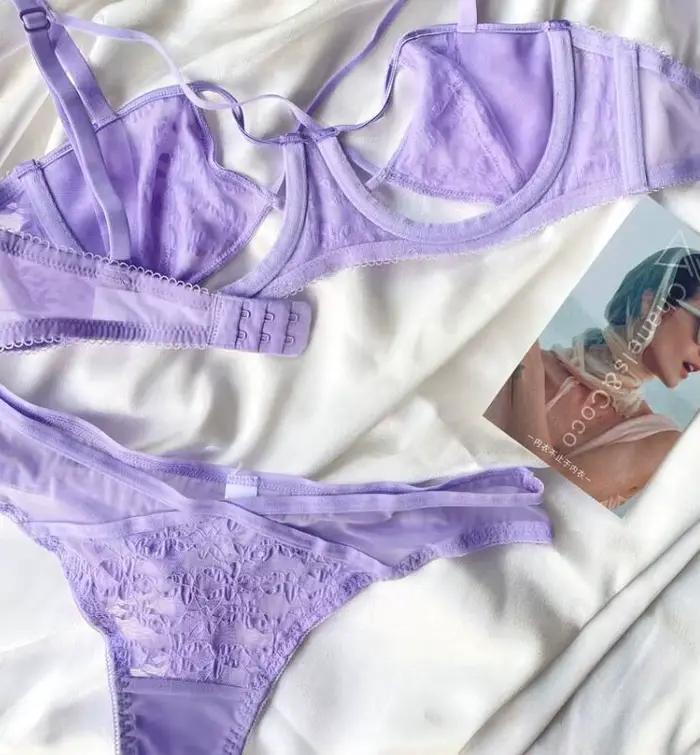 Soutien-gorge sexy à bretelles pour femmes, sous-vêtements en dentelle, section fine, avec anneau en acier, push up, lingerie grande taille avec sous-vêtements, costume pour dames