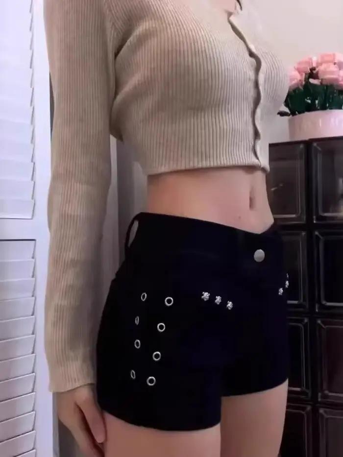 Y2K Džínsové šortky pre ženy Skinny Populárne Streetwear Každodenné Osobnosť Študenti Prázdniny Móda Sexy Retro Voľný Čas