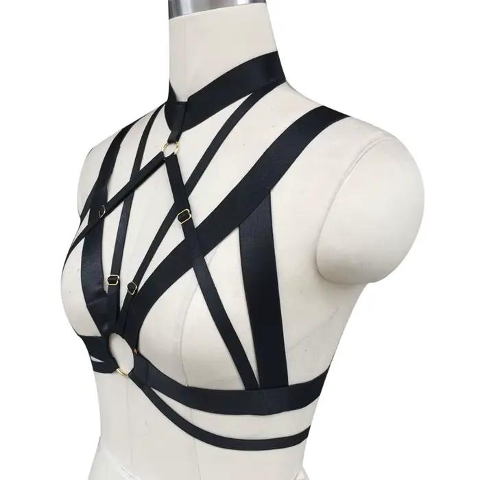 Harnais de soutien-gorge en Spandex pour femmes, ceinture ajustable, fait à la main