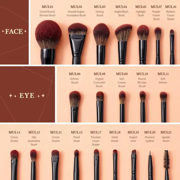 Jessup - Sada kvalitných syntetických kefiek na make-up