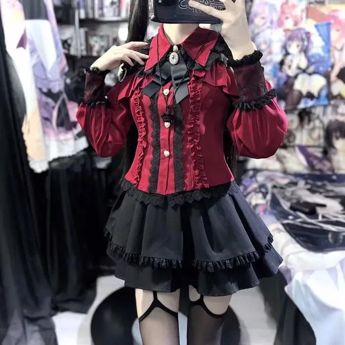 Tmavý mäkký srdcovitý Lolita set