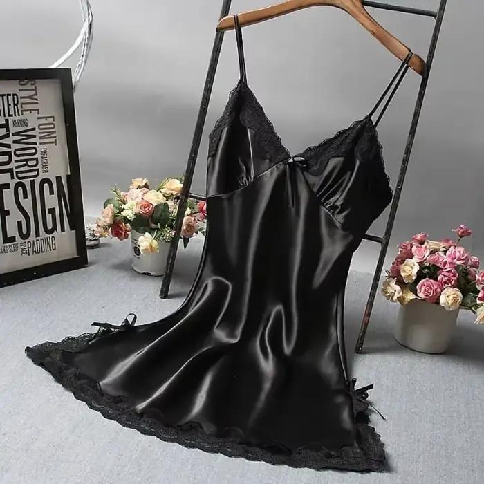 Sexy čipkovaná patchworková camisola lingerie nočná košeľa svadobné šaty nočné oblečenie