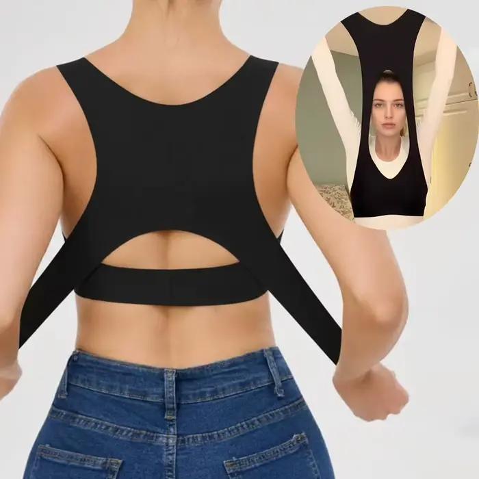 Soutien-gorge correcteur de posture sans couture sans armatures pour femme, bralette push-up à dos croisé, soutien avant, couvrance intégrale, usage quotidien