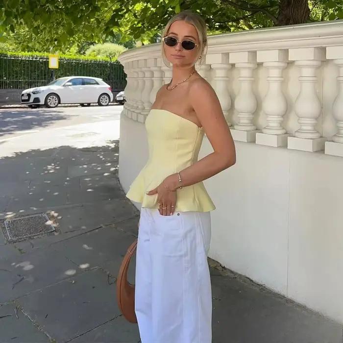 Débardeur bustier KONDALA pour femmes, style sexy et club, polyester résistant, printemps été, fermetures éclair, coupe moderne, occasions spéciales
