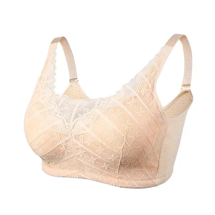 Soutien-gorge de mastectomie LERVANLA 2566 à forte respirabilité pour femmes, avec poches pour prothèses mammaires incluses, ajustable, en coton confortable, grande taille
