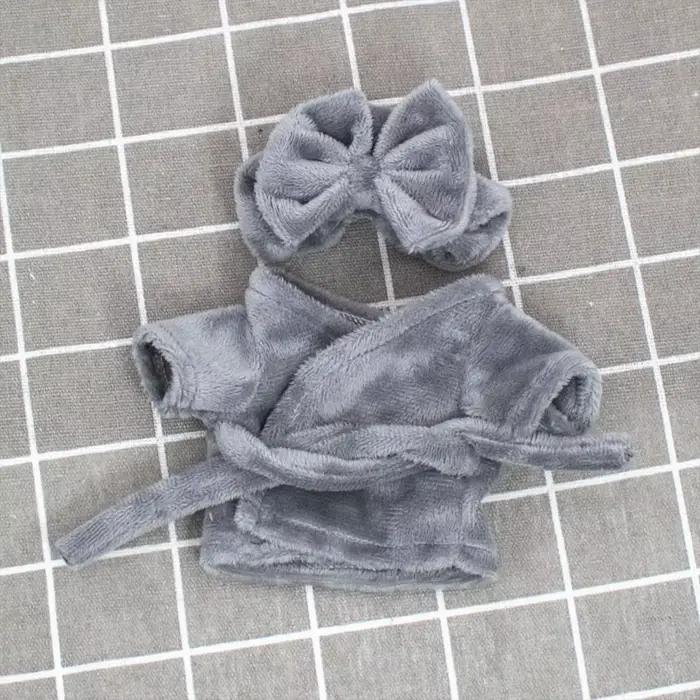 Pyjama en velours beurre, vêtements de sommeil, accessoires mignons, noir, rose, gris, blanc, 15cm, 20cm, 1, 12BJD