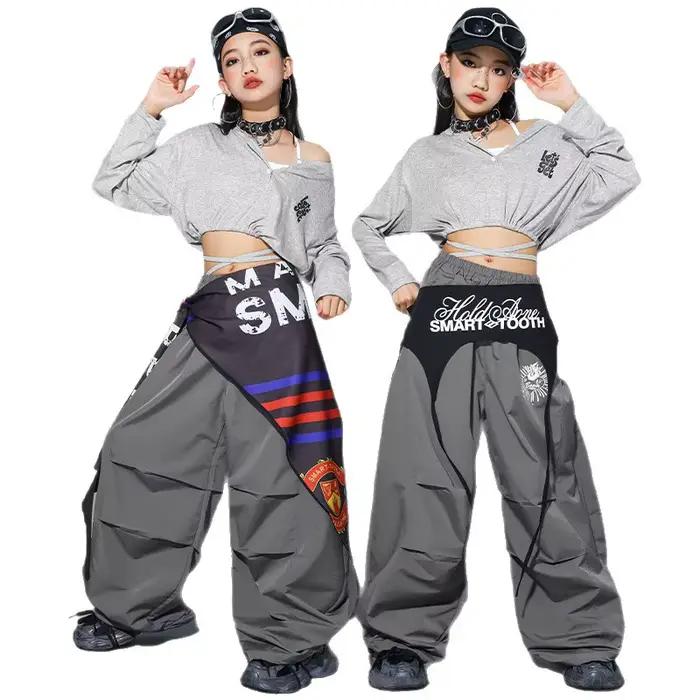 K-pop crop top s písmenami pre dievčatá