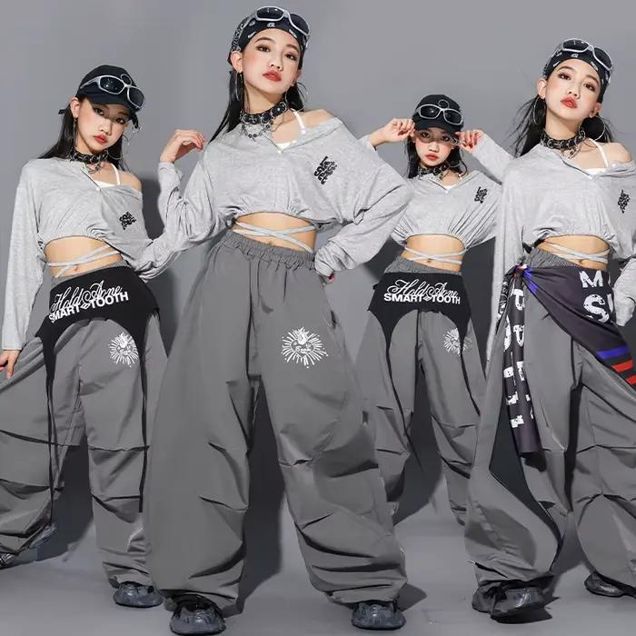 K-pop crop top s písmenami pre dievčatá