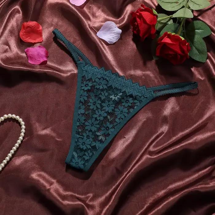 Culottes pour femmes, motif jacquard, style européen et américain, translucides, nœud papillon, design ajouré, super confortables, sexy