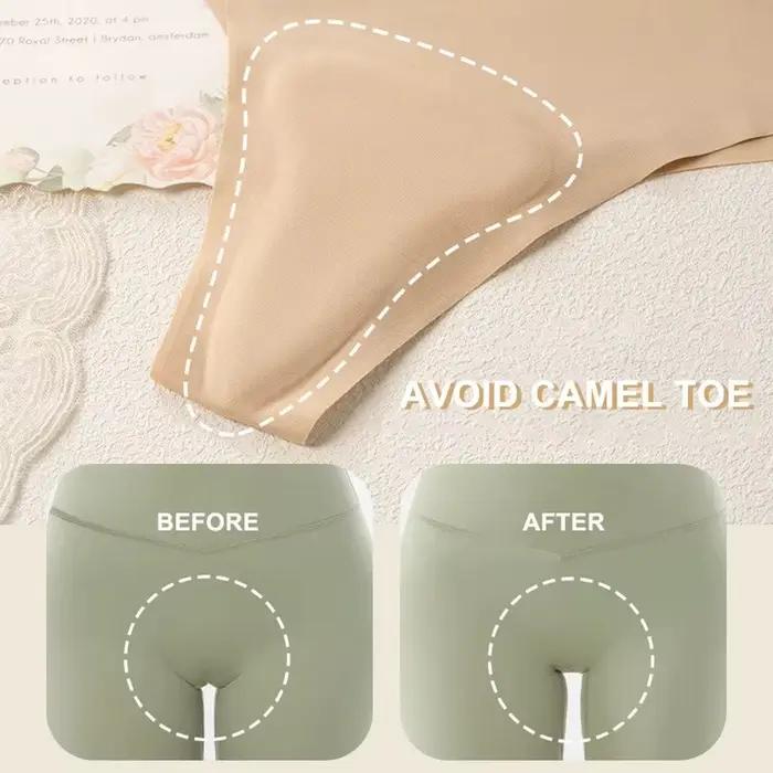 3 pièces éviter les culottes à bout de chameau culotte tanga sans couture couverture anti-cernes à bout de chameau sous-vêtements de prévention de camouflage slips anti-camel