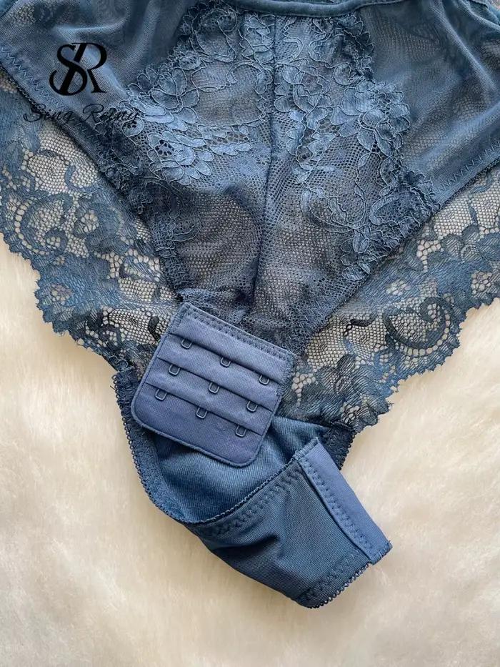 SINGREINY 2026 Nouveaux Bodys en Dentelle pour Femme, Lingerie à Bretelles, Dos Nu, Uni, Sous-vêtements en Maille Florale Transparente Sexy