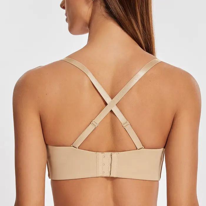 Soutien-gorge sans bretelles pour femmes, pour un grand buste, minimiseur, Bandeau non doublé avec armatures