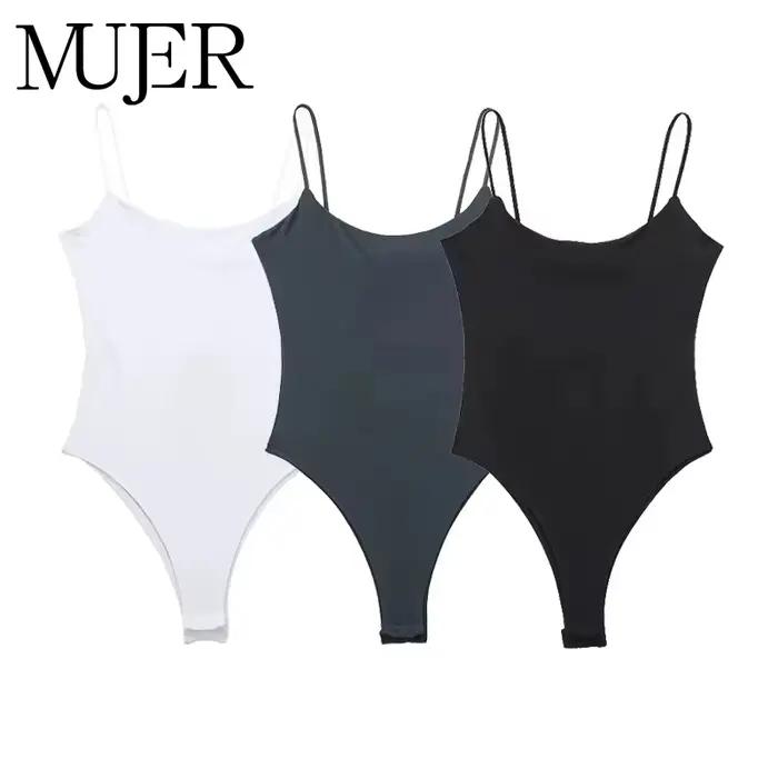 MUJER 2025 Sexy telový body pre ženy biela čierna odhalený chrbát