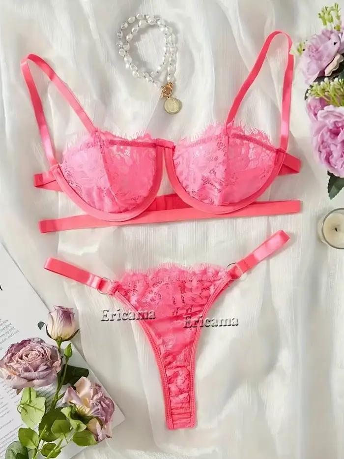 Babydoll sada podprsenka a nohavičky sexy intímna čipka otvorená priehľadná