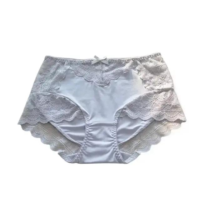 Culottes Femme S918 en Soie Lactée et Dentelle, Grande Élasticité, Confortables, Respirantes, Grande Taille, Multicolores, Coupe Courte, Conçues pour un Port Prolongé