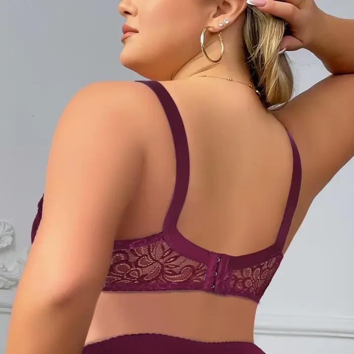 BEAUWEAR - Krajková podprsenka s kvetinovým vzorom pre ženy