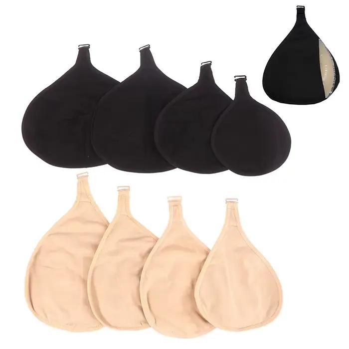 Étui de protection portable en coton doux et respirant pour prothèse mammaire, avec poche et crochet, pour le soin des prothèses post-mastectomie