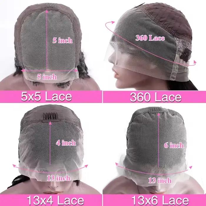 Perruque en cheveux humains brésiliens Remy avec dentelle transparente 13X6 pour femmes occasions spéciales